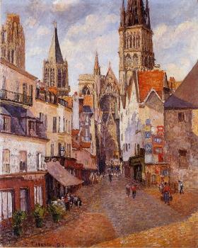 卡米耶 畢沙羅 Sunlight, Afternoon, La Rue de l'Epicerie, Rouen 卡米耶 畢沙羅 Sunlight, Afternoon, La Rue de l'Epicerie, Rouen